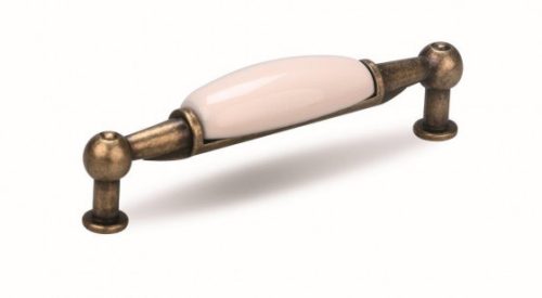 Fogantyú Sara 96 antik réz/porcelán fehér
