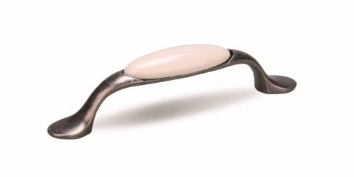 Fogantyú Gipa 96 nikkel patina/fehér porcelán