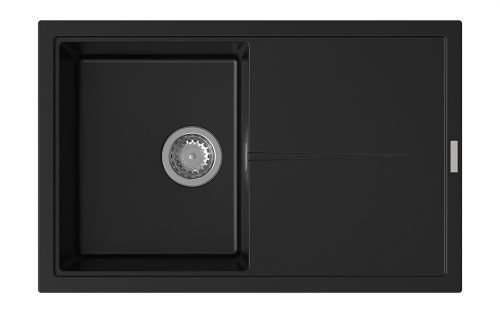 StrongSinks S3 Gránit mosogató Labe 780, 780 x 500mm, csepegtetővel, fekete
