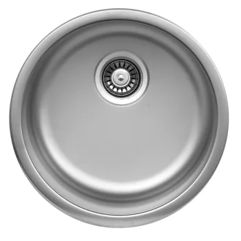   StrongSinks S1 Öko Mosogató szatén rozsdam. acél kerek átm.444mm,felső szer.