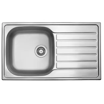   StrongSinks S1 Mosogató Mohan szatén rozsdam.acél 860x500 csepegtető,felső szer.